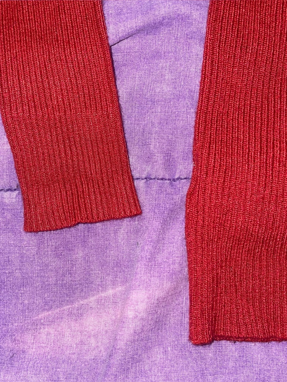 Slim Ribbed Turtleneck Sweater - Red - Picture 3 of 4